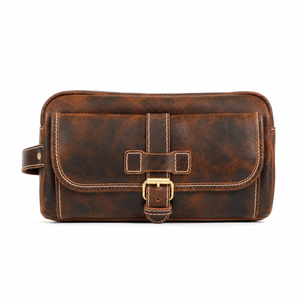 Juniper Buffalo Leather Toiletry Bag