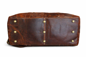 Deluxe Handmade Buffalo Leather Duffel Bag (Open Box)
