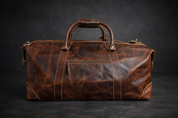 Load image into Gallery viewer, Deluxe Handmade Buffalo Leather Duffel Bag (Open Box)
