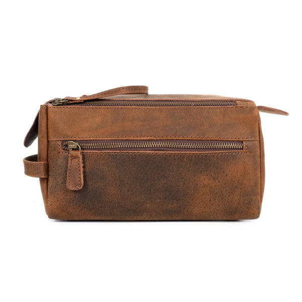 Load image into Gallery viewer, Griffin Buffalo Leather Toiletry Bag

