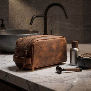 Harrison Buffalo Leather Toiletry Bag