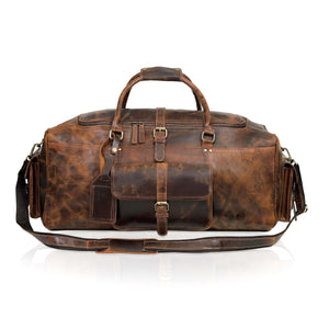 Soren Buffalo Leather Duffel Bag for Men