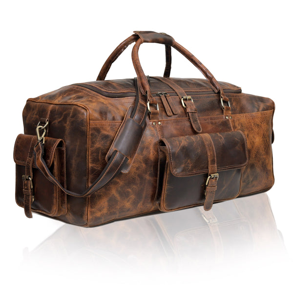 Load image into Gallery viewer, Soren Buffalo Leather Duffel Bag for Men
