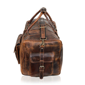 Soren Buffalo Leather Duffel Bag for Men