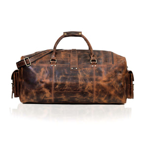 Soren Buffalo Leather Duffel Bag for Men