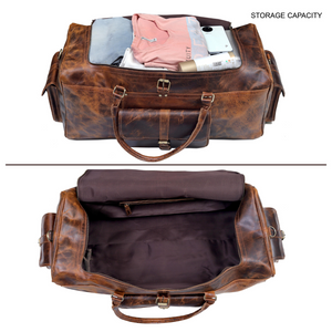 Soren Buffalo Leather Duffel Bag for Men