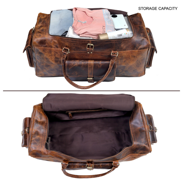 Load image into Gallery viewer, Soren Buffalo Leather Duffel Bag for Men
