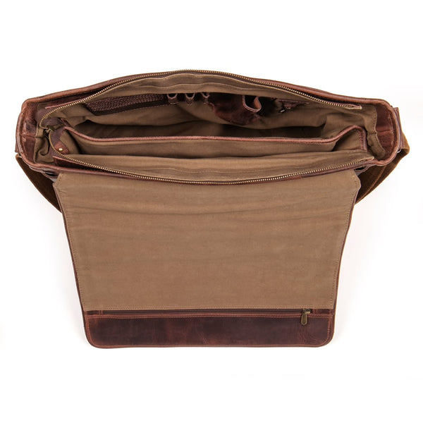 Load image into Gallery viewer, Wesley Buffalo Leather Messenger Bag
