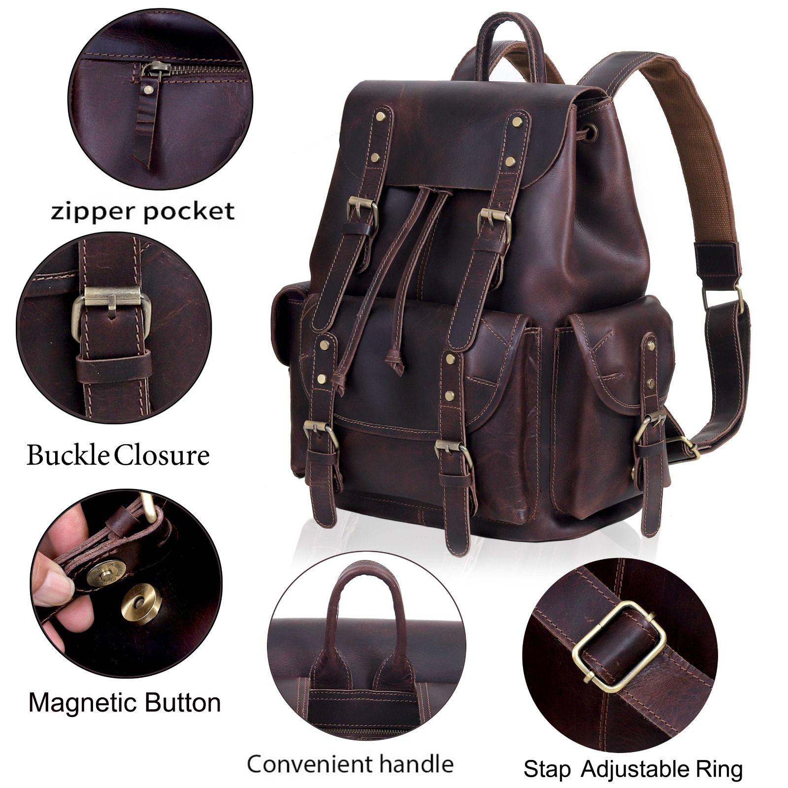 buffalo jackson leather backpack Leather Backpack for Men & Women | Dakota
