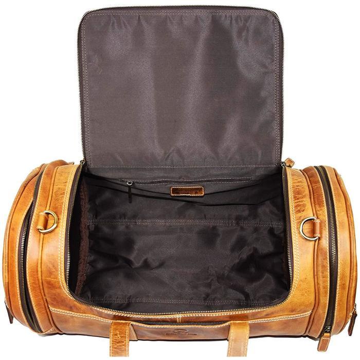 Hawthorne Barrel Leather Duffel Bag – Emerson Leather Bags