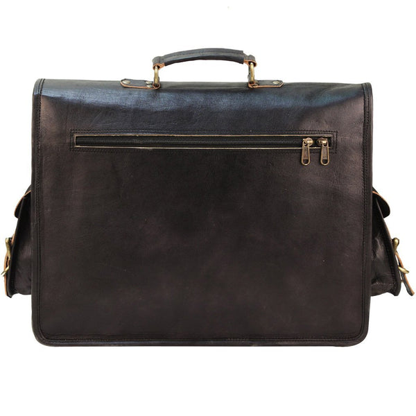 Load image into Gallery viewer, Brent Black Leather Briefcase for Men
