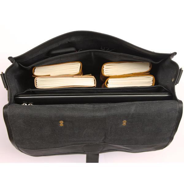 Load image into Gallery viewer, Brent Black Leather Briefcase for Men
