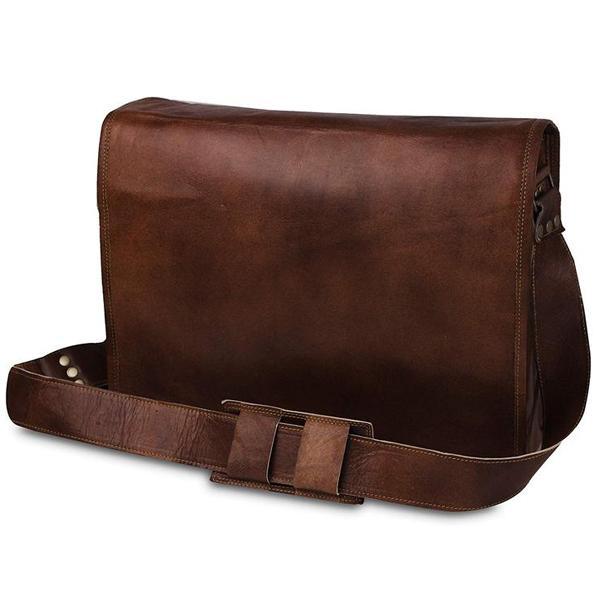 Ridge Leather Messenger Bag for Men